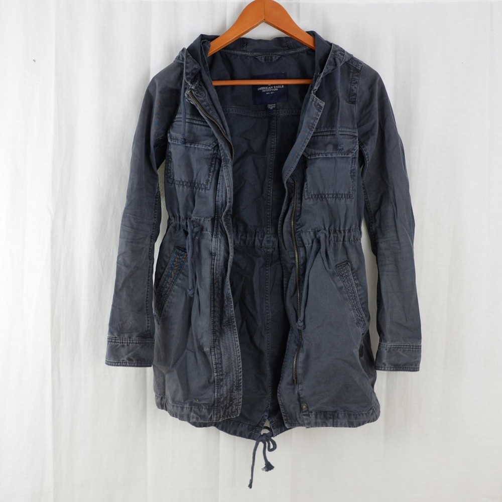 AE OUTFITTERS//Blue Utility Jacket